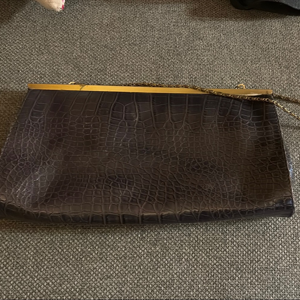Jessica McClintock Navy Blue Clutch Bag